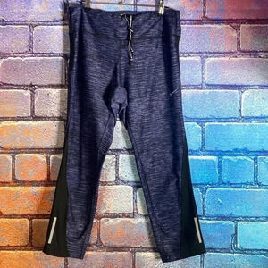 Nike Dry Fit Woman’s Activewear Leggings Blue Black Large